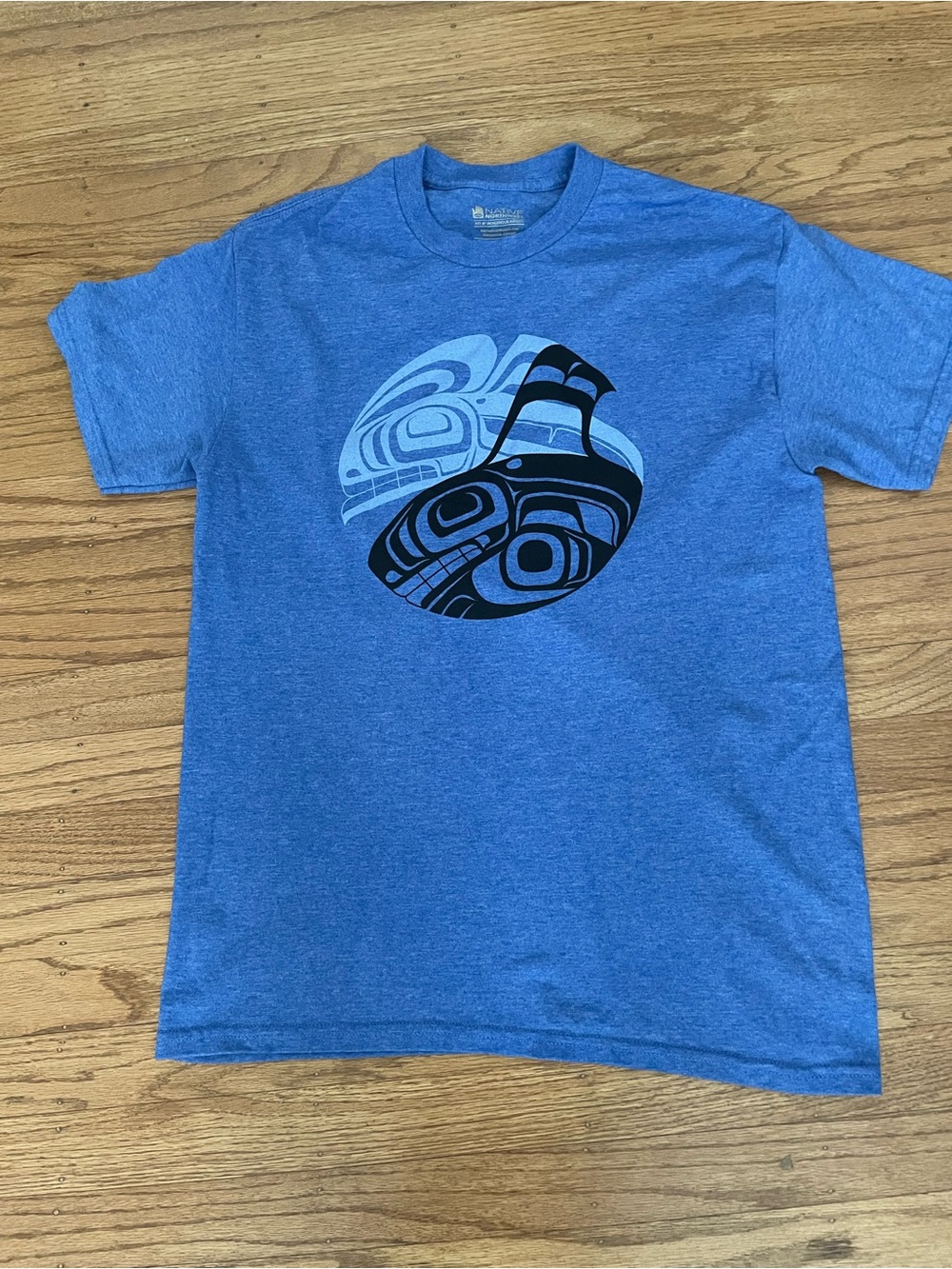 Native Northwest Indigenous Artist Whale Graphic Tee Shirt Unisex M